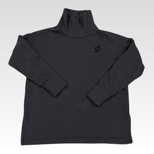 Peloton Logo Funnel Neck Pullover Oversized Sweatshirt Size L Gray